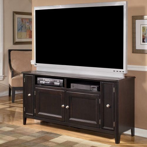 Wide Tv Stands Entertainment Center Columbia Walnut/Black (Photo 13 of 20)