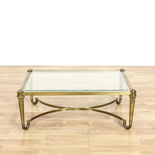 Rectangular Brass Finish And Glass Coffee Tables (Photo 20 of 20)