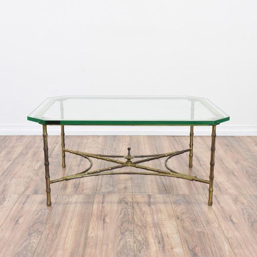 Rectangular Brass Finish And Glass Coffee Tables (Photo 19 of 20)