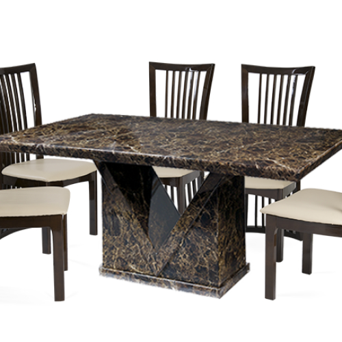 Marble Effect Dining Tables And Chairs (Photo 2 of 20)