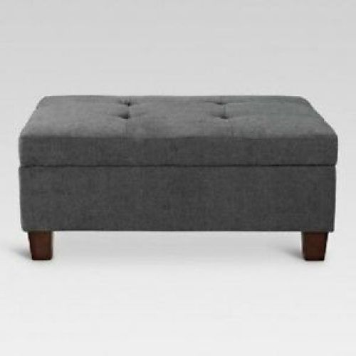 Gray Velvet Ottomans With Ample Storage (Photo 7 of 20)