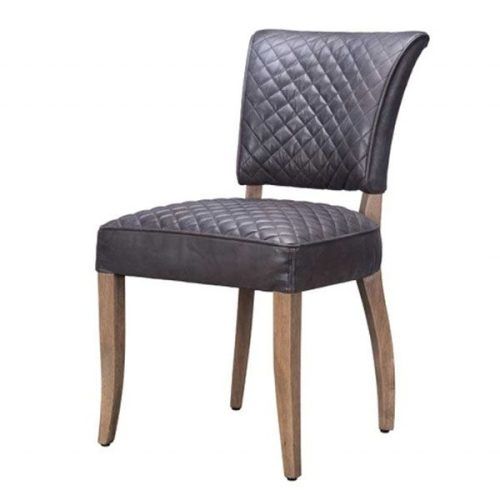 Quilted Black Dining Chairs (Photo 9 of 20)