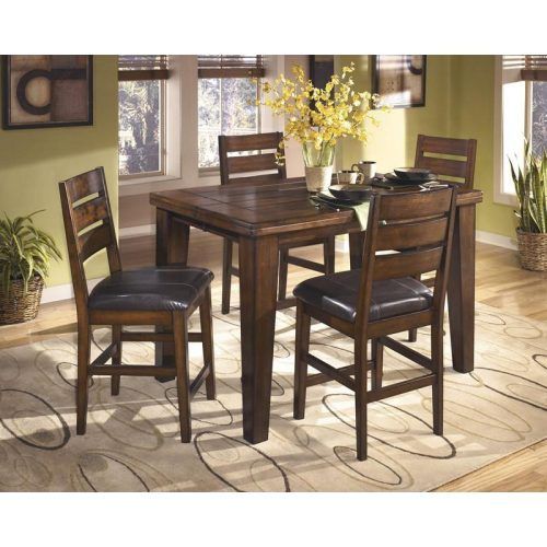 Biggs 5 Piece Counter Height Solid Wood Dining Sets (Set Of 5) (Photo 18 of 20)