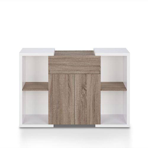 Togal Contemporary White/light Oak Dining Buffets (Photo 2 of 20)