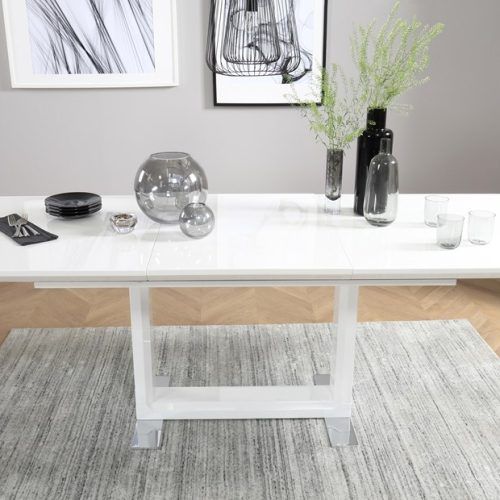 White Gloss Extendable Dining Tables (Photo 2 of 20)