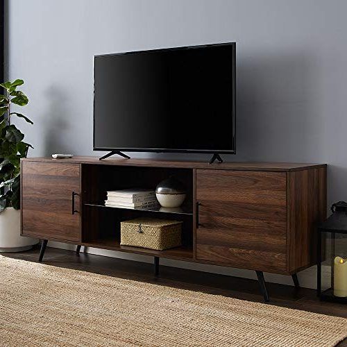 Wide Tv Stands Entertainment Center Columbia Walnut/Black (Photo 17 of 20)