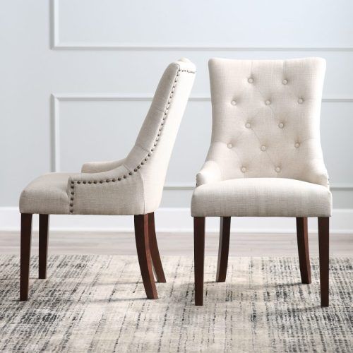 Carlton Wood Leg Upholstered Dining Chairs (Photo 18 of 20)