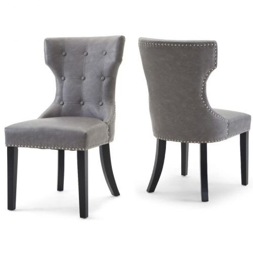 Grey Leather Dining Chairs (Photo 5 of 20)