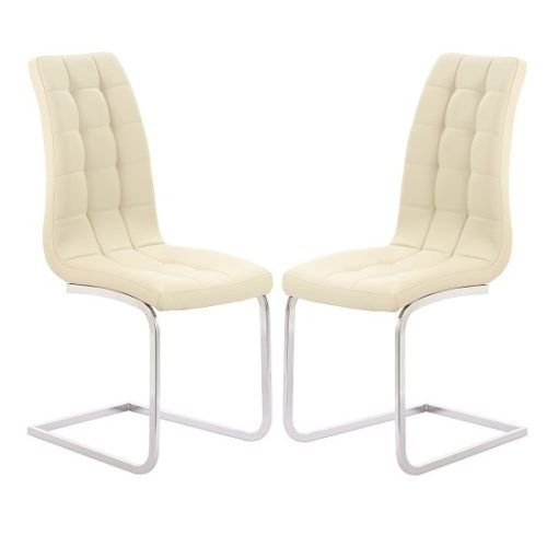 Cream Leather Dining Chairs (Photo 7 of 20)