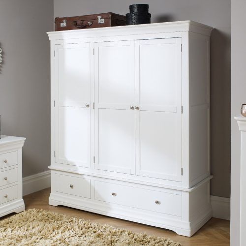 Single White Wardrobes With Drawers (Photo 8 of 20)