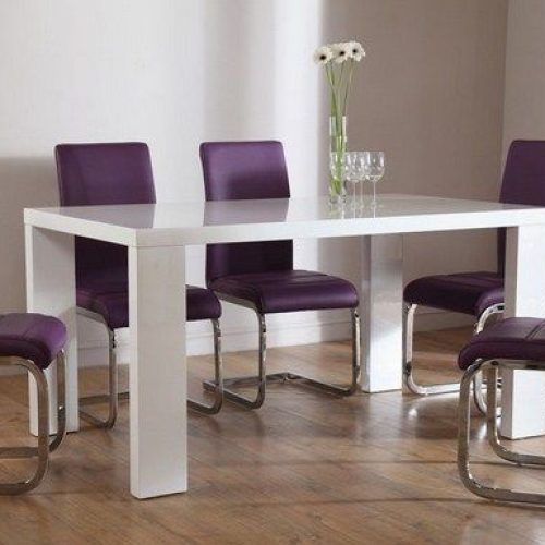 Dining Tables And Purple Chairs (Photo 11 of 20)