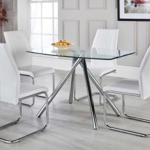 Dining Room Glass Tables Sets (Photo 17 of 20)