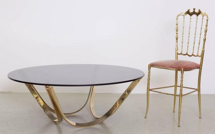 20 Photos Brass Smoked Glass Cocktail Tables