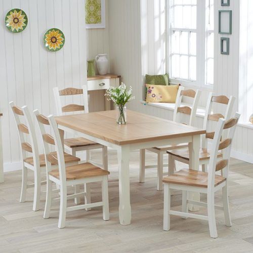 Cream And Wood Dining Tables (Photo 5 of 20)