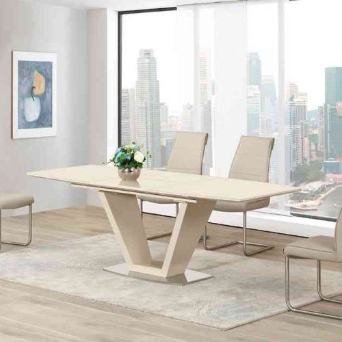 Cream High Gloss Dining Tables (Photo 5 of 20)