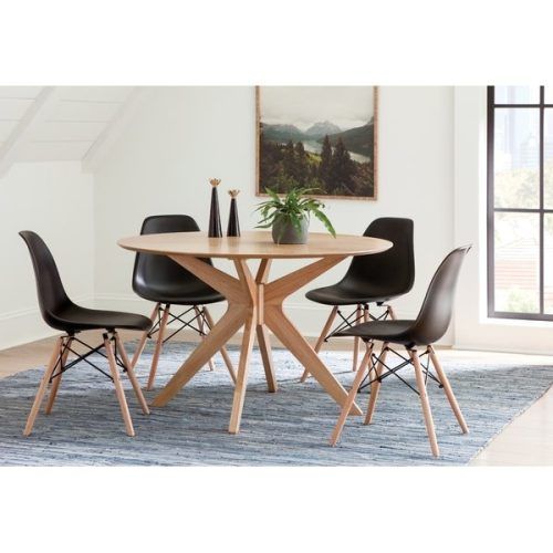 Caira Black 7 Piece Dining Sets With Upholstered Side Chairs (Photo 13 of 20)