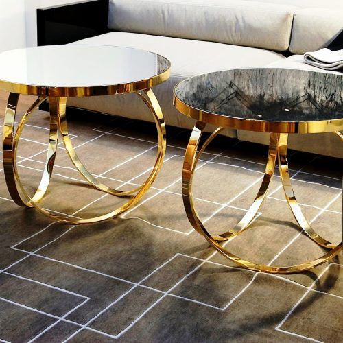 Cuff Hammered Gold Coffee Tables (Photo 2 of 20)