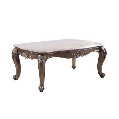 Faux White Marble And Metal Coffee Tables (Photo 6 of 20)