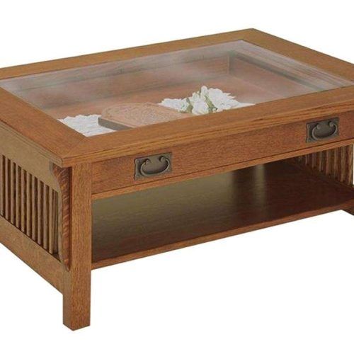 Glass Top Display Coffee Tables With Drawers (Photo 10 of 20)