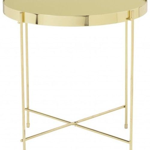 Gold And Mirror Modern Cube End Tables (Photo 4 of 20)
