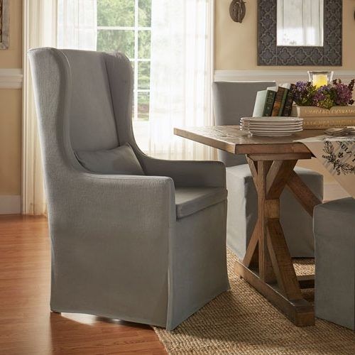 Pearson Grey Slipcovered Side Chairs (Photo 16 of 20)
