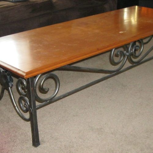 Iron Wood Coffee Tables With Wheels (Photo 18 of 20)