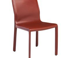 20 Ideas of Red Leather Dining Chairs