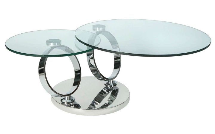 20 Inspirations Revolving Glass Coffee Tables