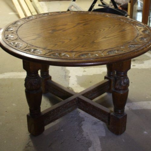 Round Carved Wood Coffee Tables (Photo 14 of 20)