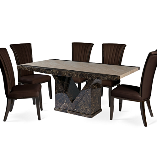 Marble Effect Dining Tables And Chairs (Photo 10 of 20)