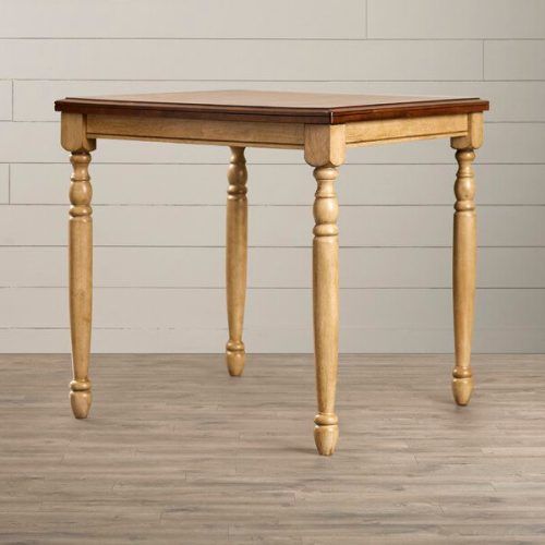 Wes Counter Height Rubberwood Solid Wood Dining Tables (Photo 26 of 36)