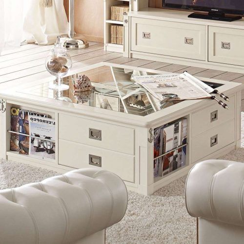 White Coffee Tables With Storage (Photo 10 of 20)