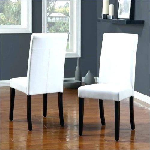White Leather Dining Chairs (Photo 10 of 20)