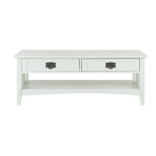 White Wash 2-Drawer/1-Door Coffee Tables (Photo 5 of 20)