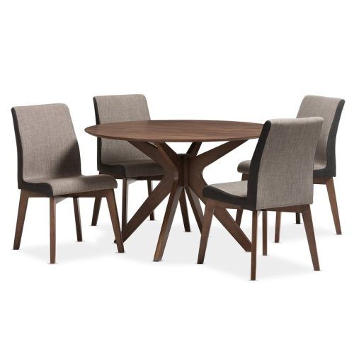 Laurent 5 Piece Round Dining Sets With Wood Chairs (Photo 5 of 20)