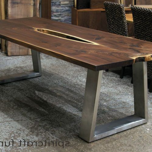 Dining Tables With Metal Legs Wood Top (Photo 4 of 20)