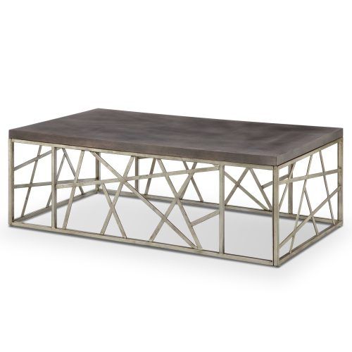 Tribeca Contemporary Distressed Silver And Smoke Grey Coffee Tables (Photo 1 of 20)