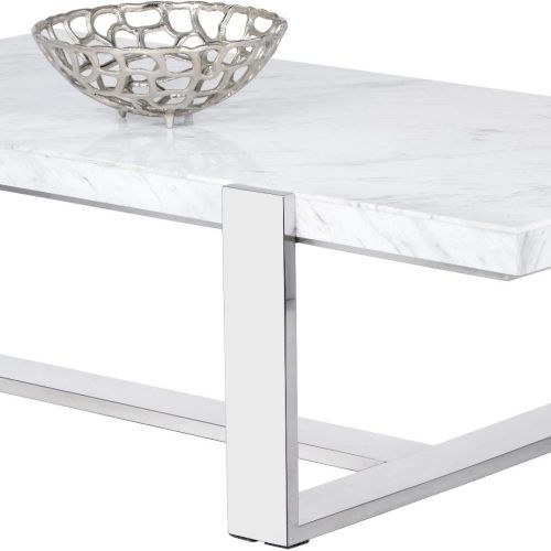 Faux White Marble And Metal Coffee Tables (Photo 13 of 20)