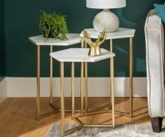 20 Best Collection of Faux White Marble and Metal Console Tables