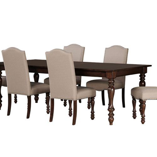 Craftsman 7 Piece Rectangle Extension Dining Sets With Uph Side Chairs (Photo 17 of 20)