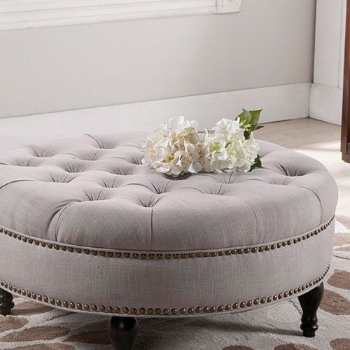 Round Button Tufted Coffee Tables (Photo 8 of 20)