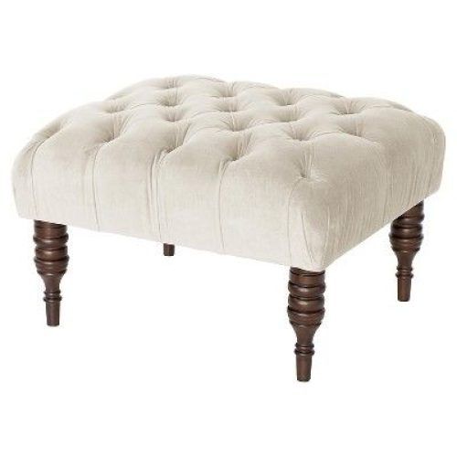 Bronze Steel Tufted Square Ottomans (Photo 10 of 20)