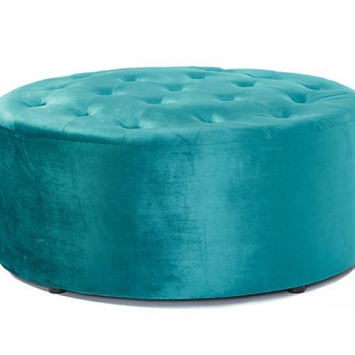 Brown Tufted Pouf Ottomans (Photo 15 of 20)