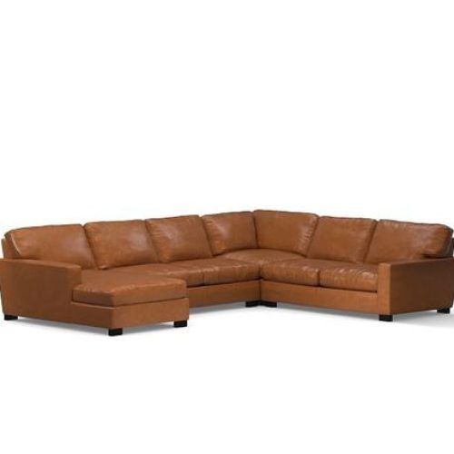 Caramel Leather And Bronze Steel Tufted Square Ottomans (Photo 5 of 20)