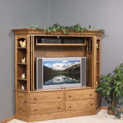Wood Corner Tv Cabinets (Photo 19 of 20)