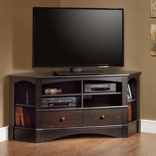 Oak Corner Tv Stands For Flat Screens (Photo 4 of 15)