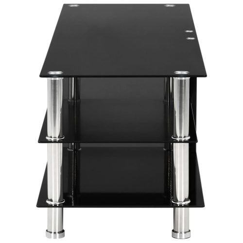 Tier Entertainment Tv Stands In Black (Photo 12 of 20)