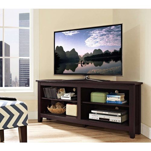 Black Corner Tv Stands For Tvs Up To 60 (Photo 3 of 20)