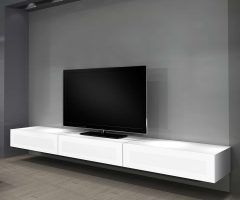 2024 Latest White Wall Mounted Tv Stands
