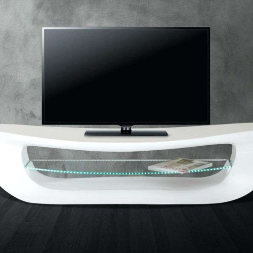 White Gloss Oval Tv Stands (Photo 15 of 20)